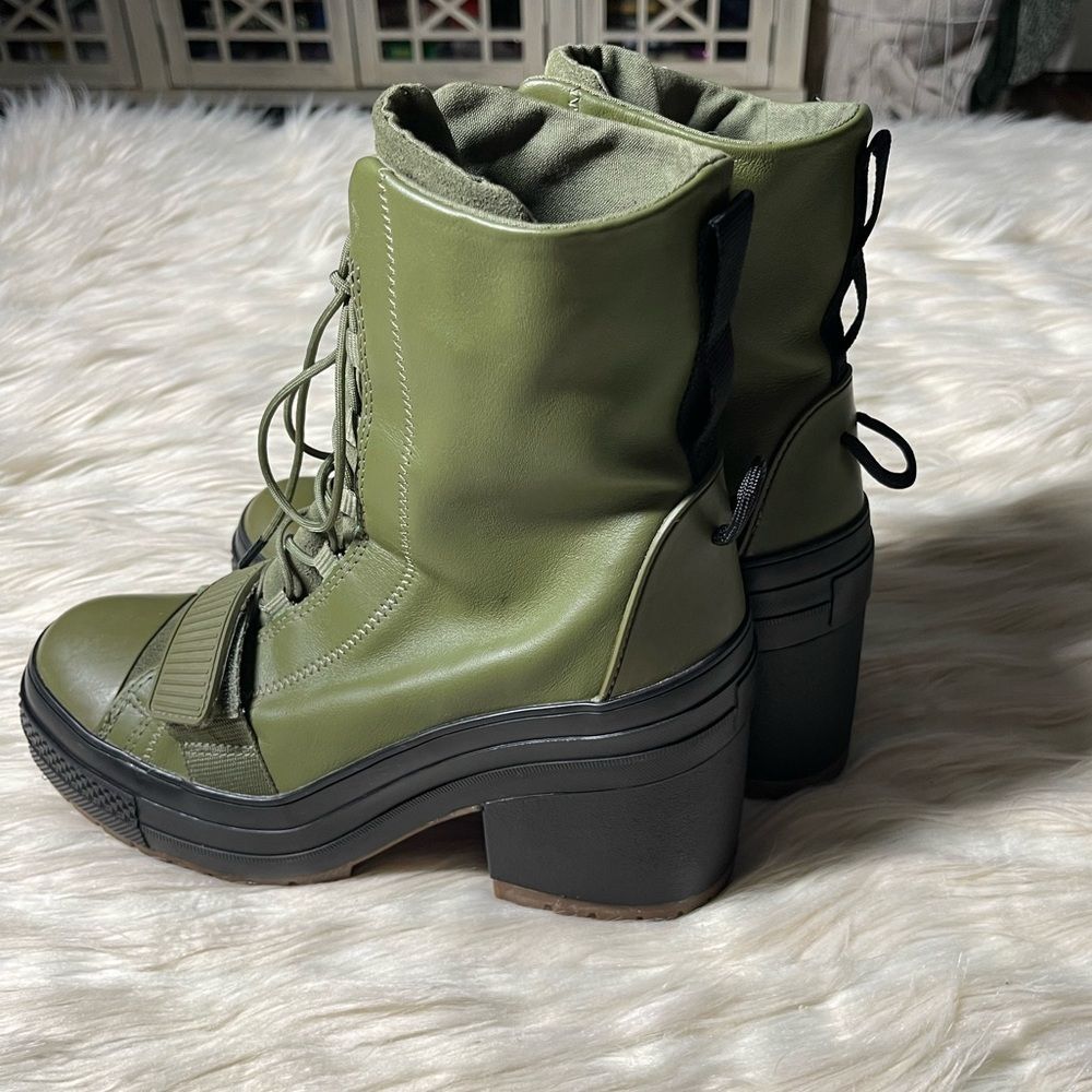 Converse Olive Green Platform Combat Boots - Picture 10 of 10